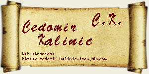Čedomir Kalinić vizit kartica
